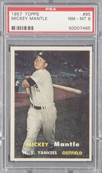 1957 Topps #95 Mickey Mantle – PSA NM-MT 8
